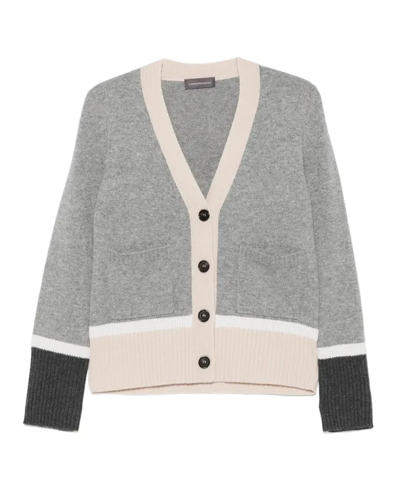 Lorena Antoniazzi Cardigan in Colour-Block-Optik - Grau Grau