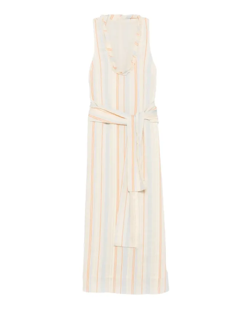 SIR Gestreiftes Pernille Kleid mit U-Ausschnitt - Nude Nude