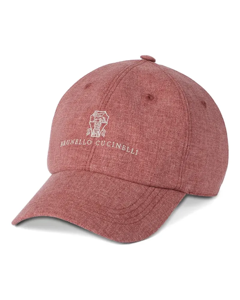 Brunello Cucinelli Baseballkappe mit Logo-Stickerei - Rot Rot