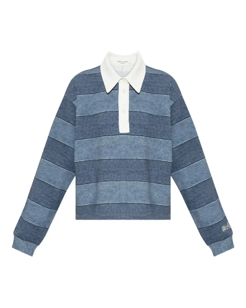 Rag & Bone Miramar Cropped-Poloshirt - Blau Blau