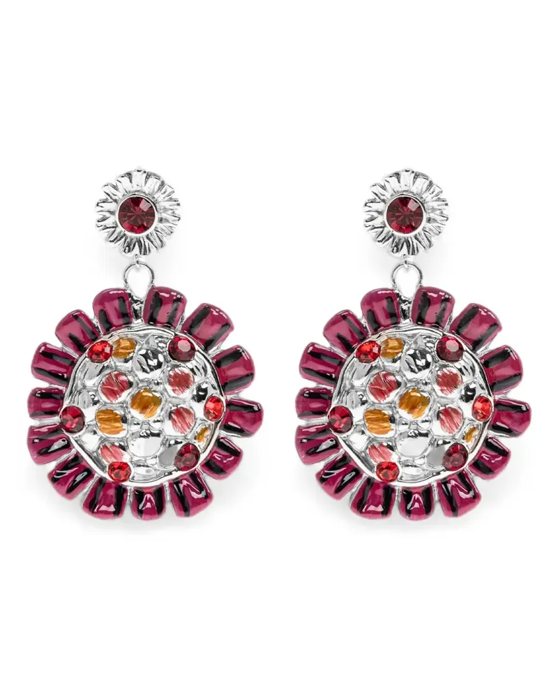 Marni floral-motif earrings - Silber Silber