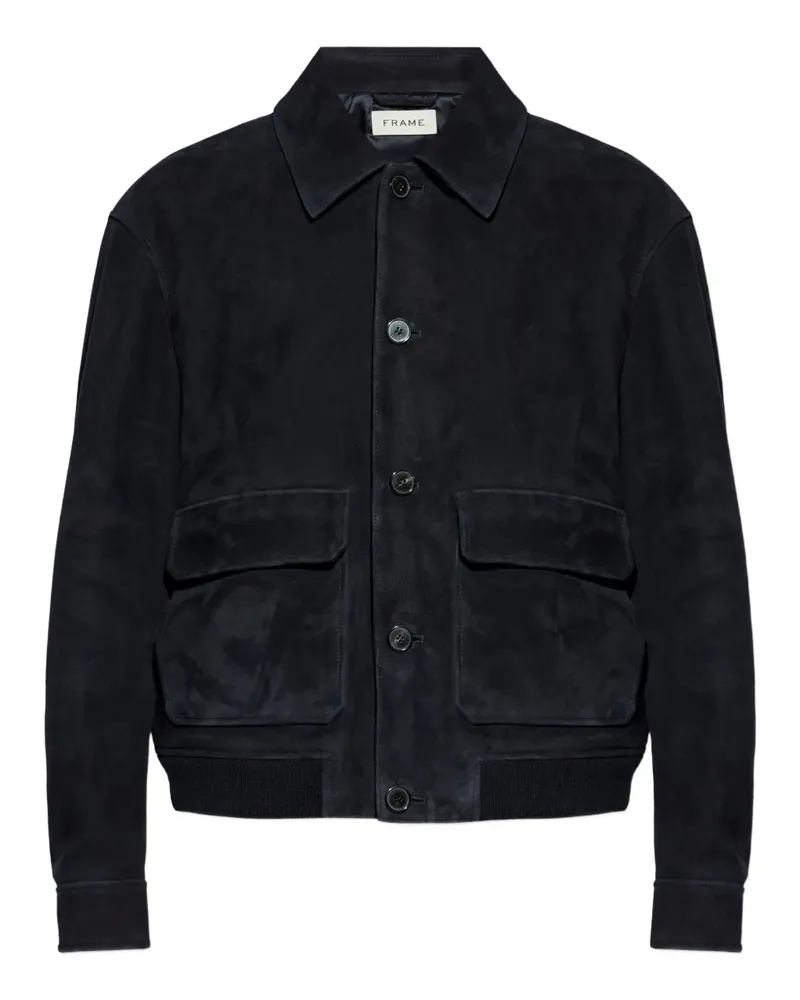 Frame Denim buttoned suede jacket - Blau Blau