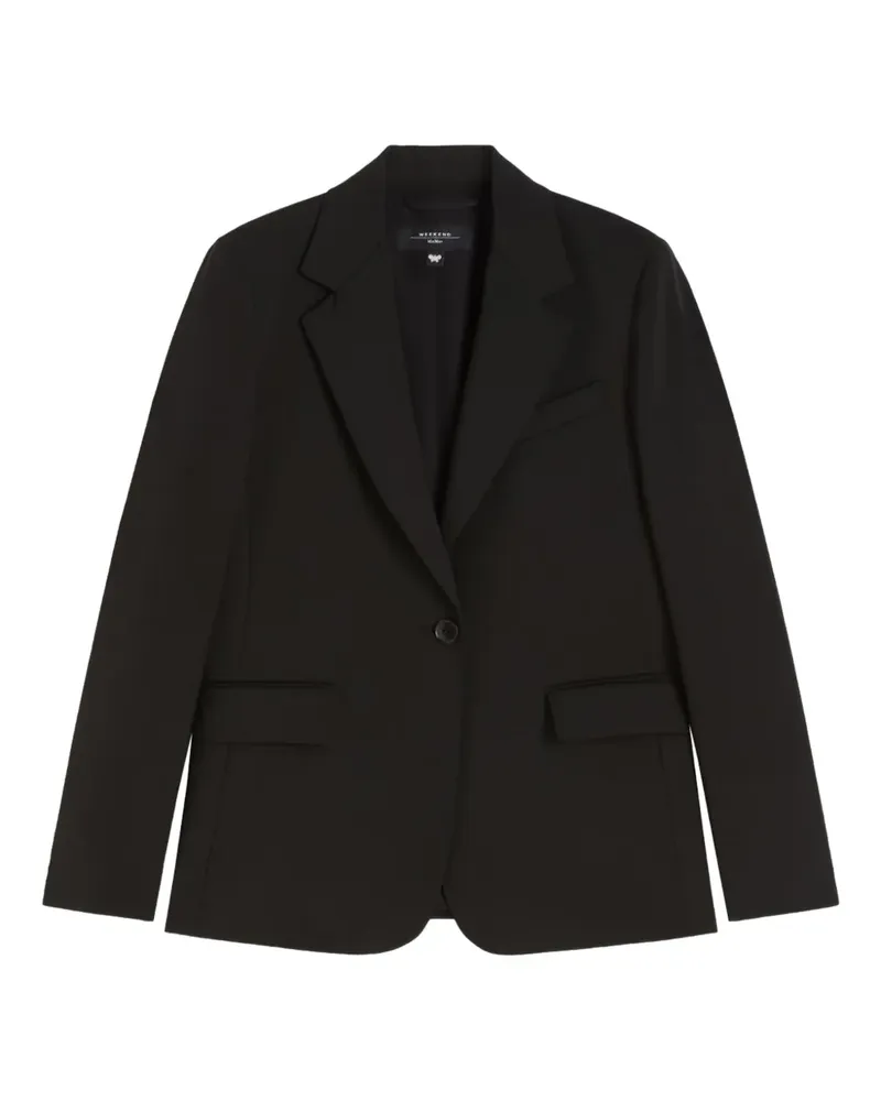 Max Mara Sakko mit fallendem Revers - Schwarz Schwarz