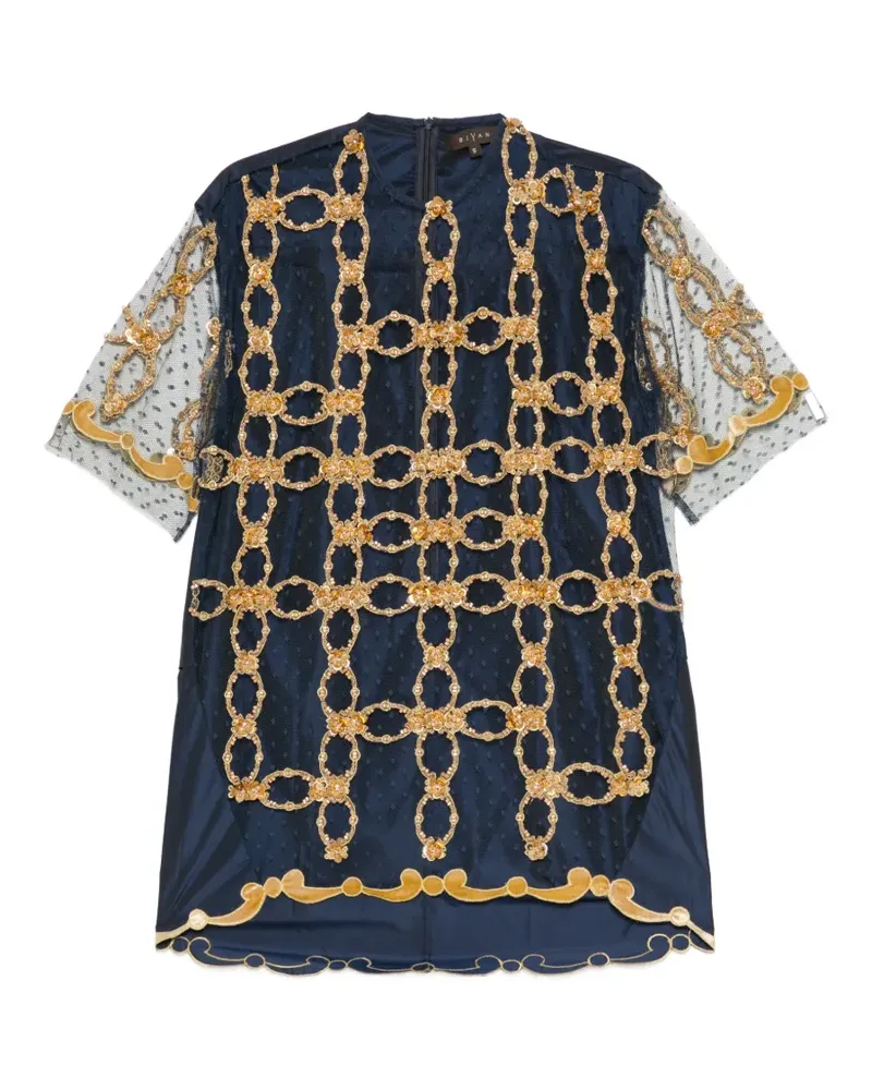 Biyan tulle blouse - Blau Blau