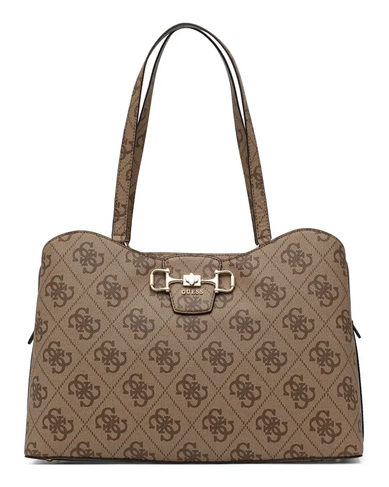 Guess Jaine logo-monogram horsebit tote bag - Braun Braun
