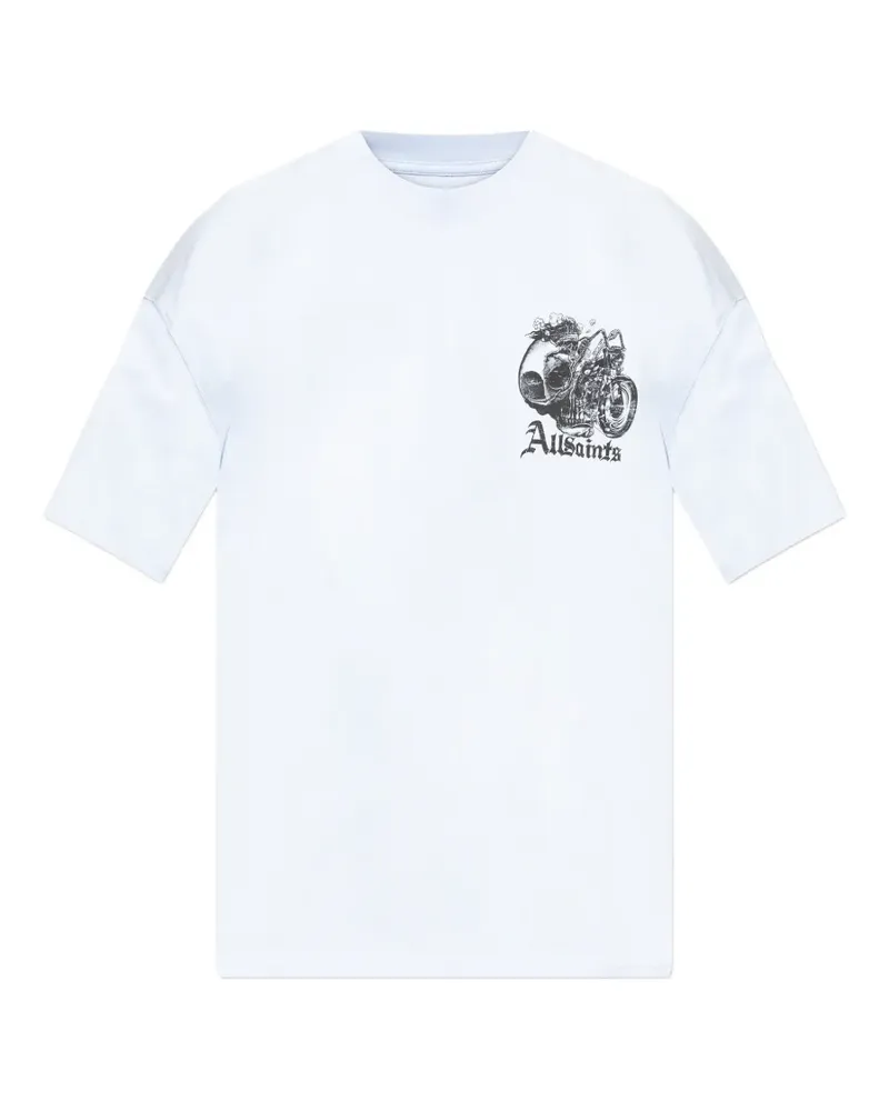 AllSaints T-Shirt mit grafischem Print - Blau Blau