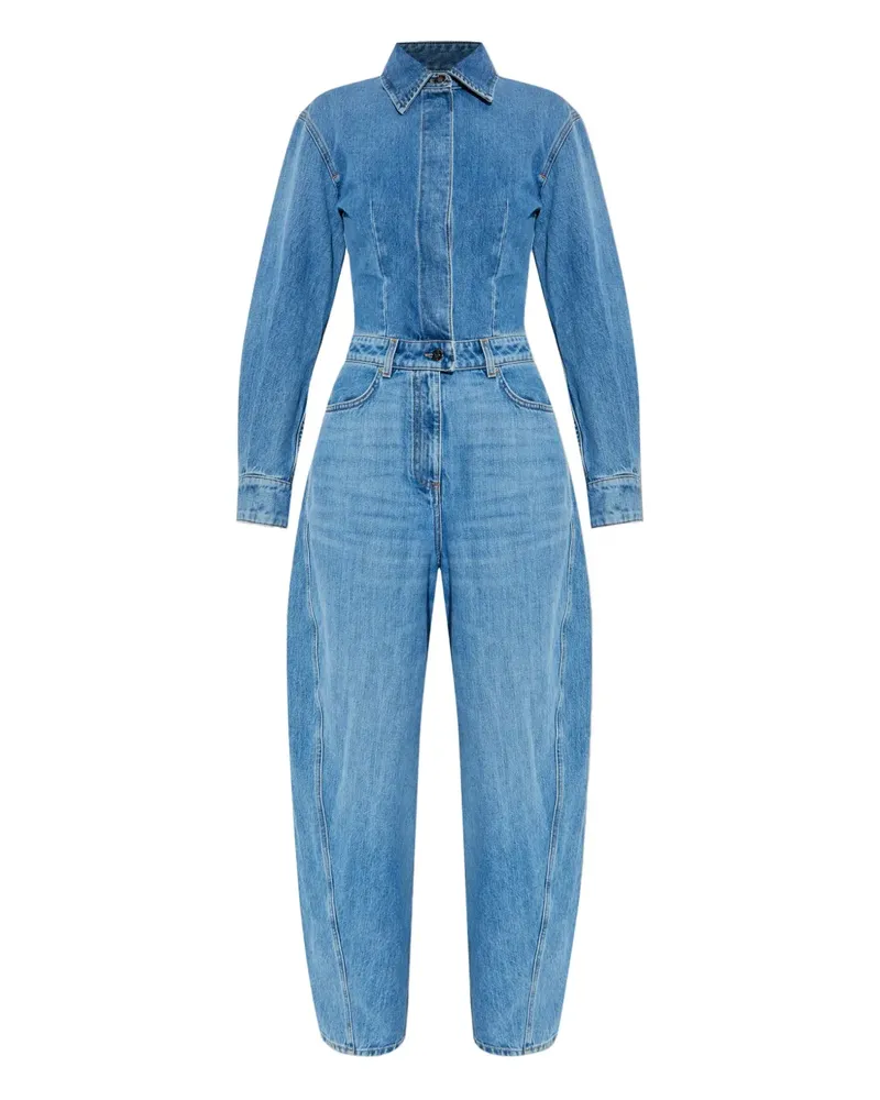 Givenchy Jeans-Jumpsuit mit Hemdkragen - Blau Blau