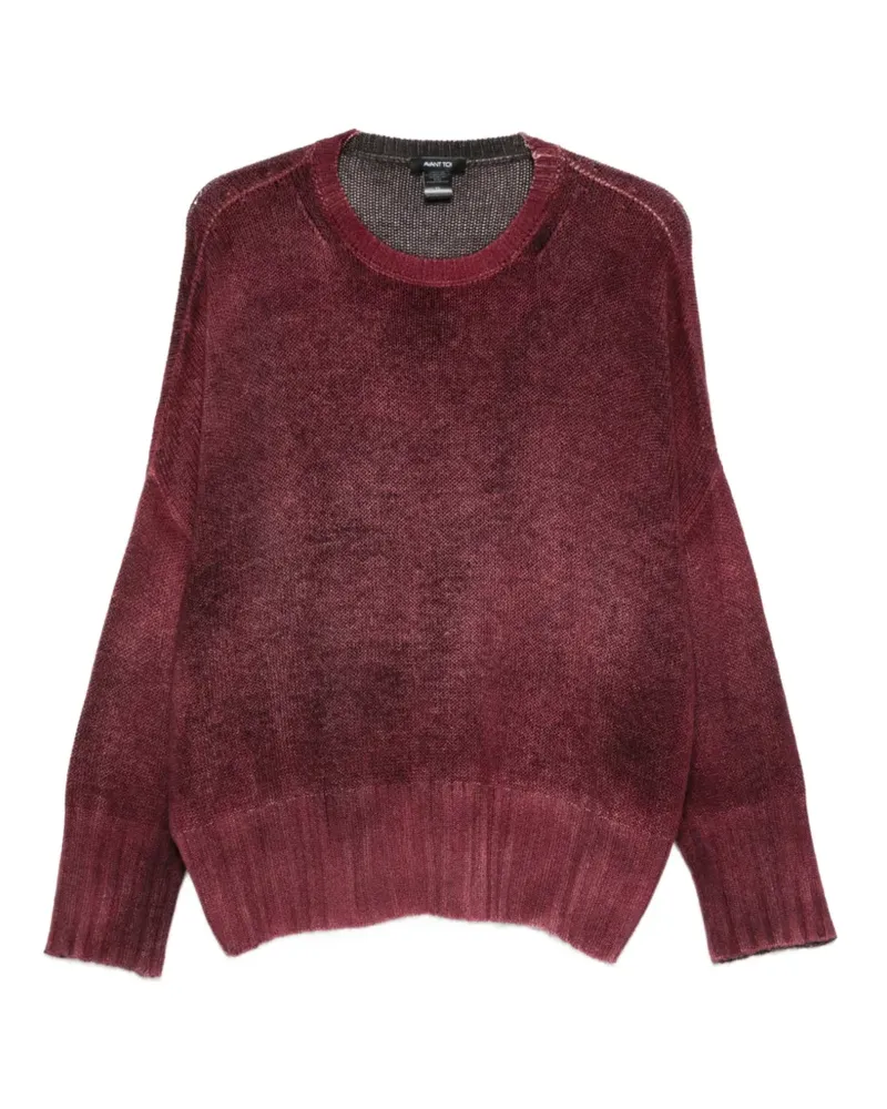 Avant Toi faded-effect sweater - Rot Rot