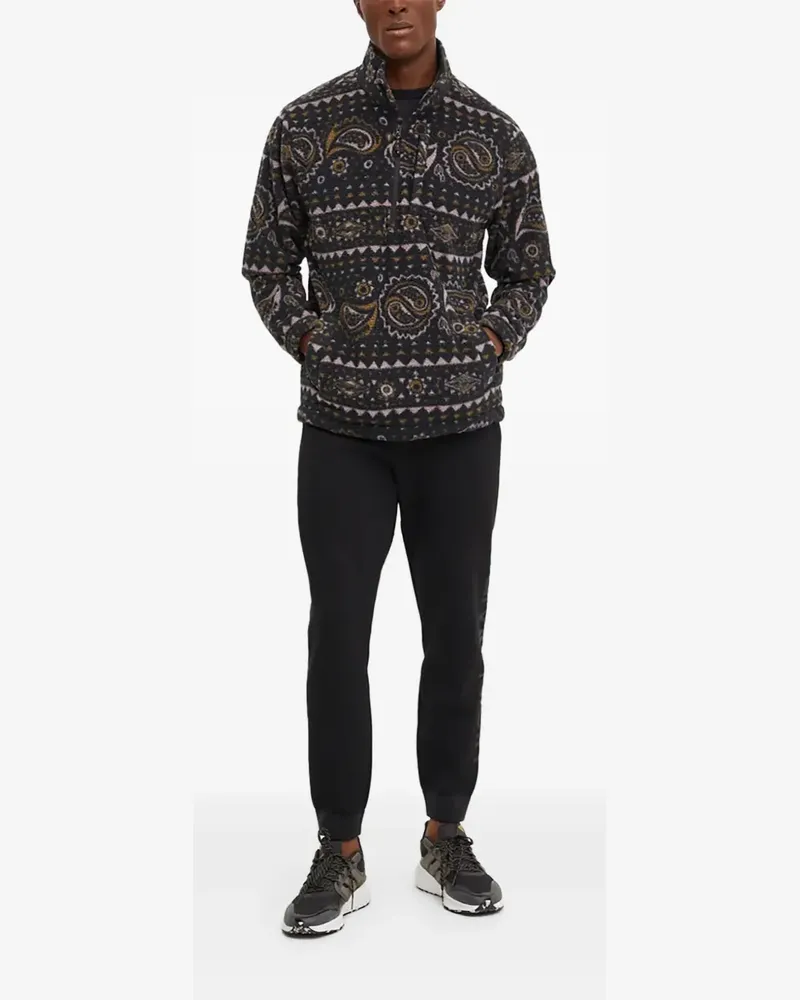 Billabong Sweatshirt aus Fleece mit Paisleymuster - Schwarz Schwarz