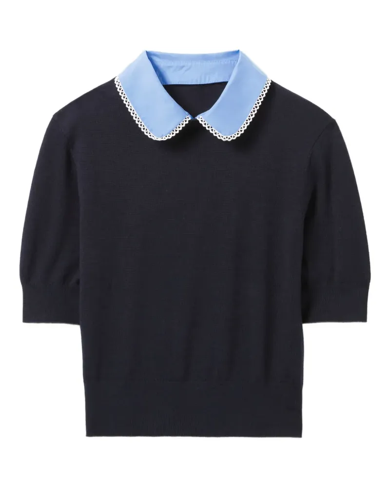 Claudie Pierlot Fein gestrickter Pullover - Blau Blau