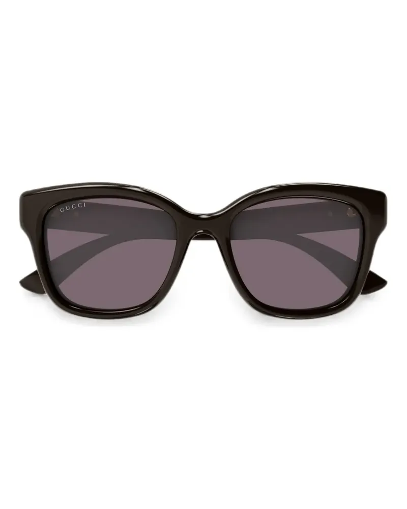 Gucci GG Sonnenbrille mit eckigem Gestell - Braun Braun