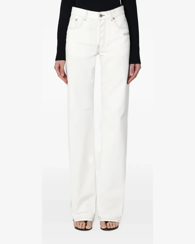 OFF-WHITE contrast-stitch jeans - Weiß Weiß