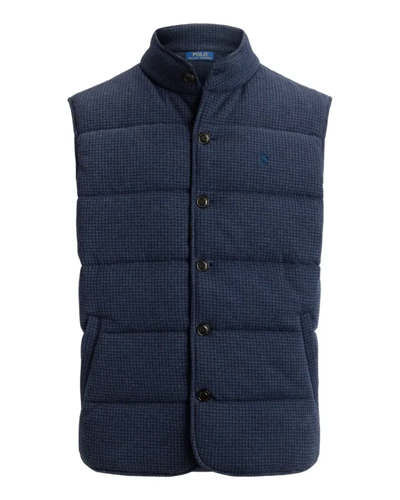 Ralph Lauren Steppweste mit Hahnentrittmuster - Blau Blau