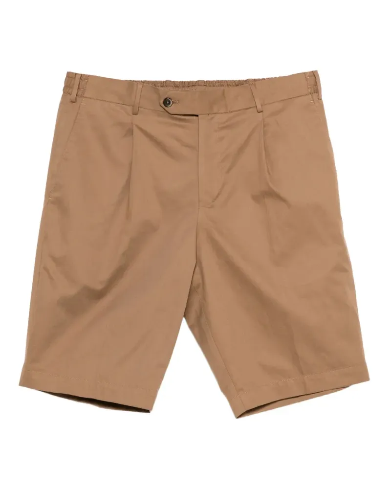 PT TORINO Geknöpfte Shorts mit Falten - Nude Nude