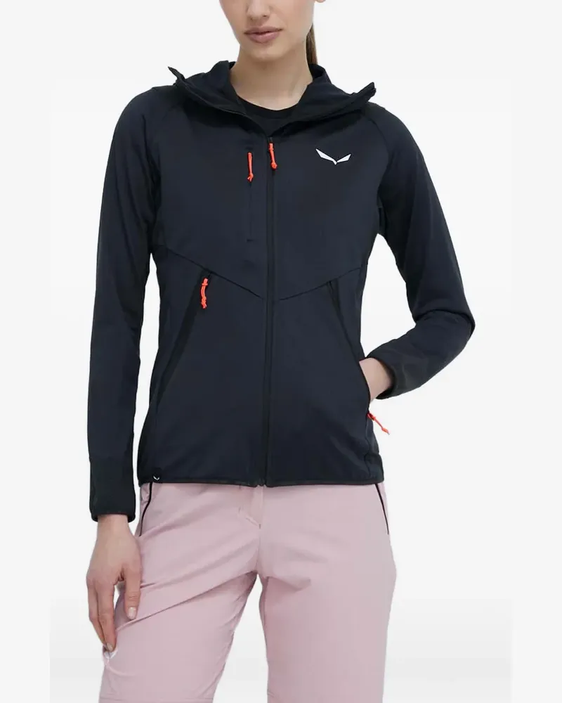 Salewa hooded zip top - Schwarz Schwarz