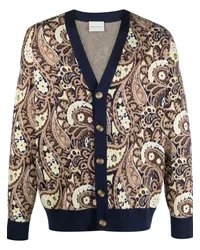 Drôle de Monsieur Cardigan mit Paisley-Print Blau