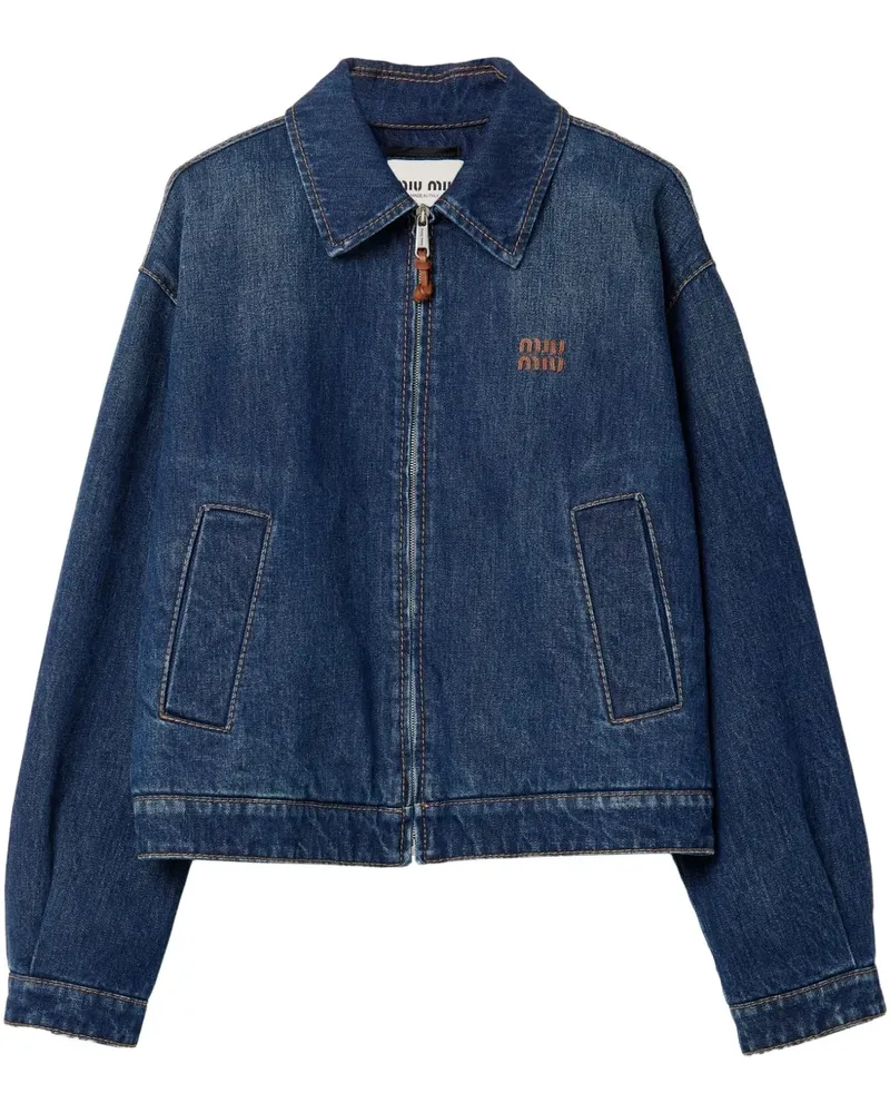Miu Miu Klassische Jeansjacke - Blau Blau