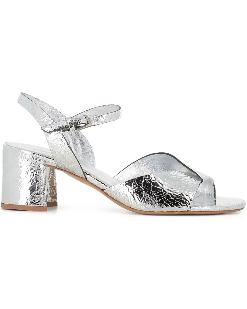 Roberto del Carlo Sandalen im Metallic-Look - Silber Silber