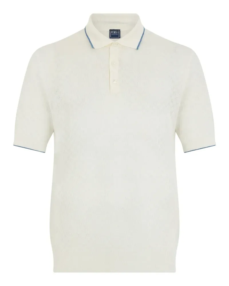 Fedeli contrast-trim short-sleeve polo shirt - Weiß Weiß