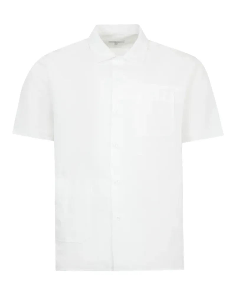 Engineered Garments short-sleeve seersucker shirt - Weiß Weiß