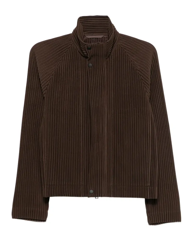 Issey Miyake Plissierter Pullover mit Raglanärmeln - Braun Braun
