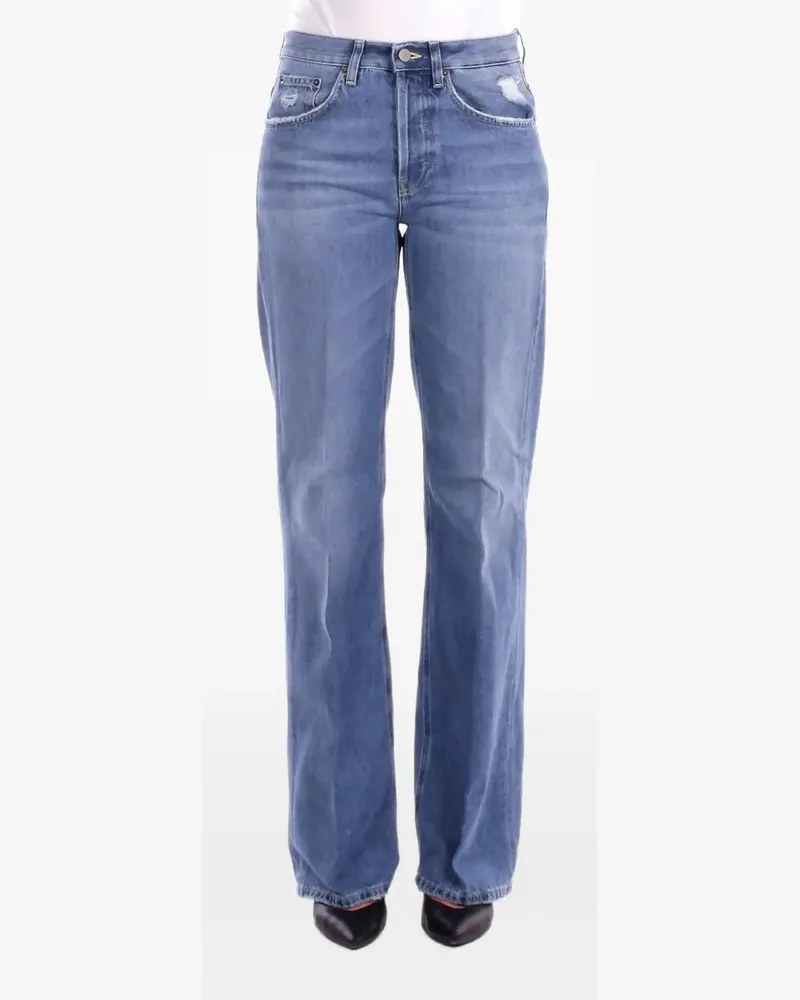 Dondup Gerade Jeans mit hohem Bund - Blau Blau