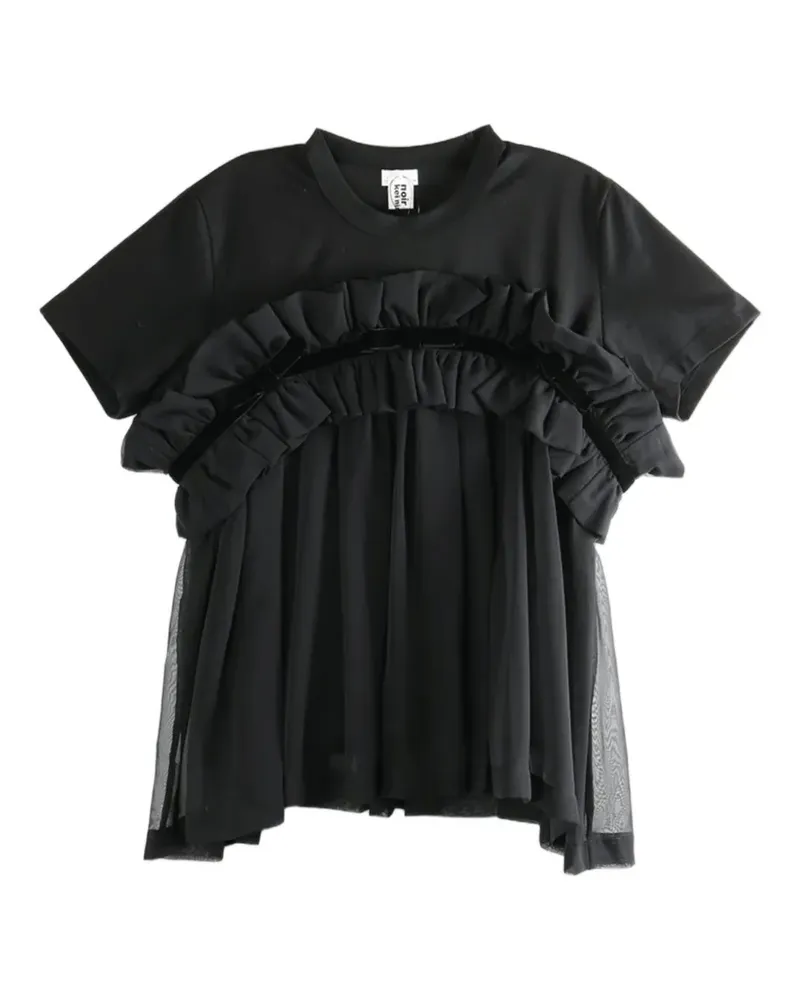 Comme des Garçons ruffled T-shirt - Schwarz Schwarz