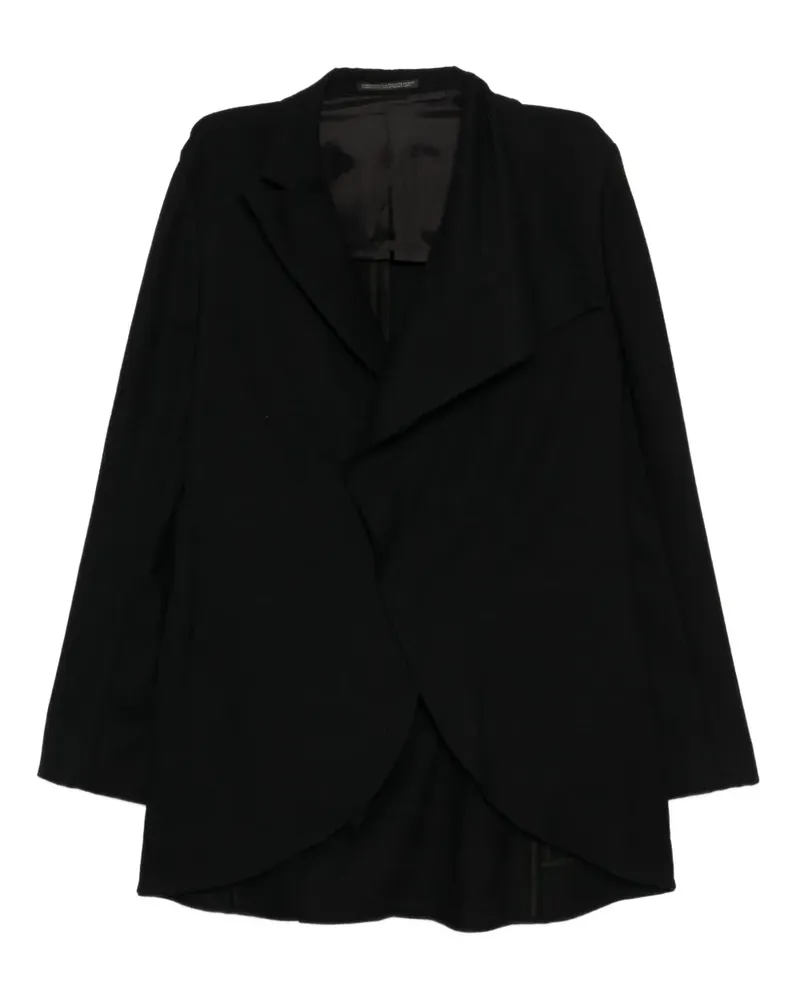 Yohji Yamamoto Asymmetrische Jacke - Schwarz Schwarz