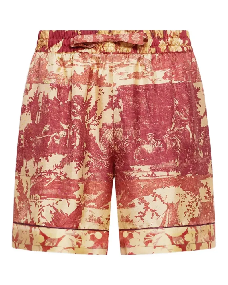 Pierre-Louis Mascia Aloe Shorts mit Print - Rot Rot