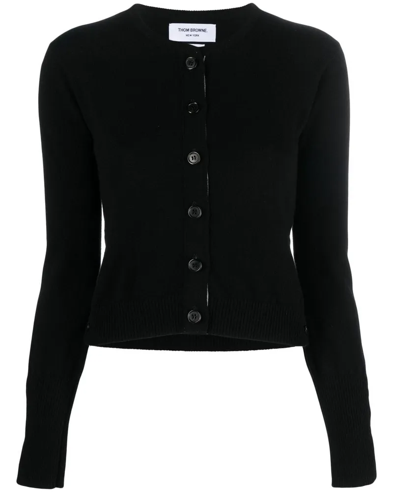 Thom Browne Cardigan mit Rundhalsausschnitt - Schwarz Schwarz