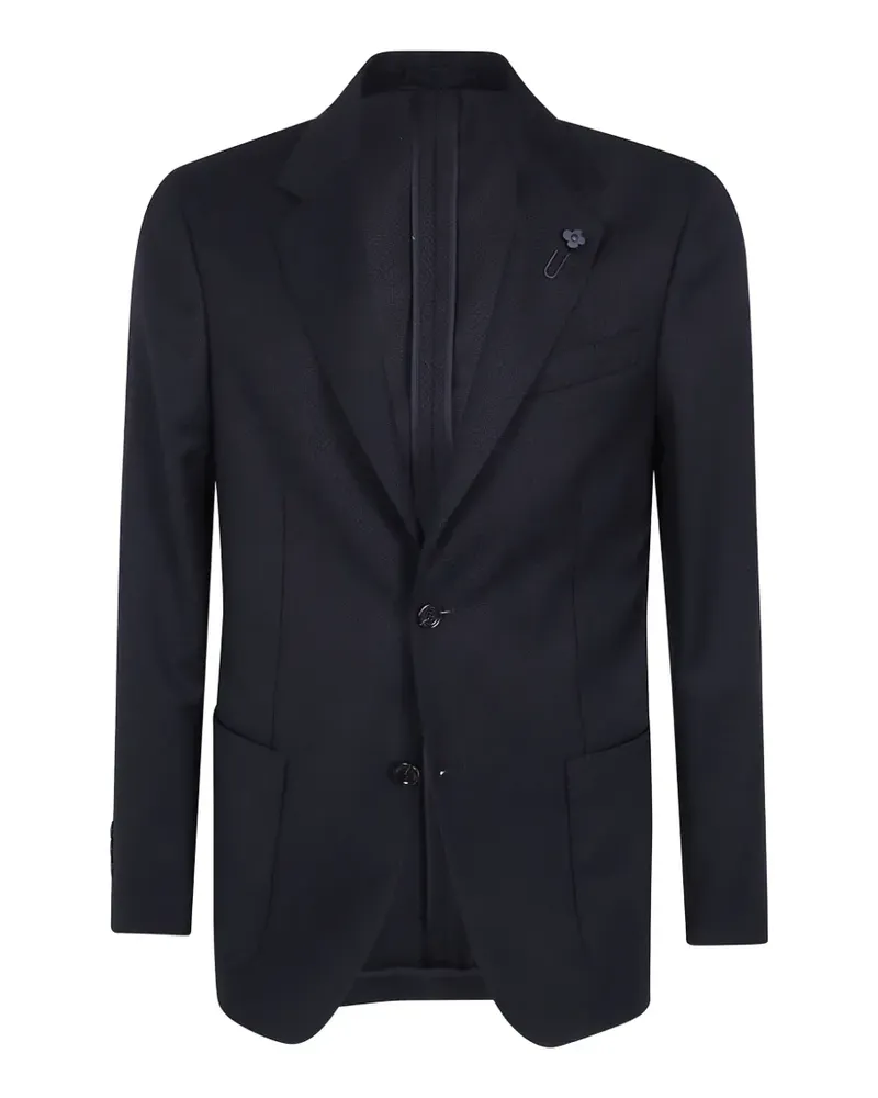 LARDINI herringbone-pattern single-breasted blazer - Grau Grau