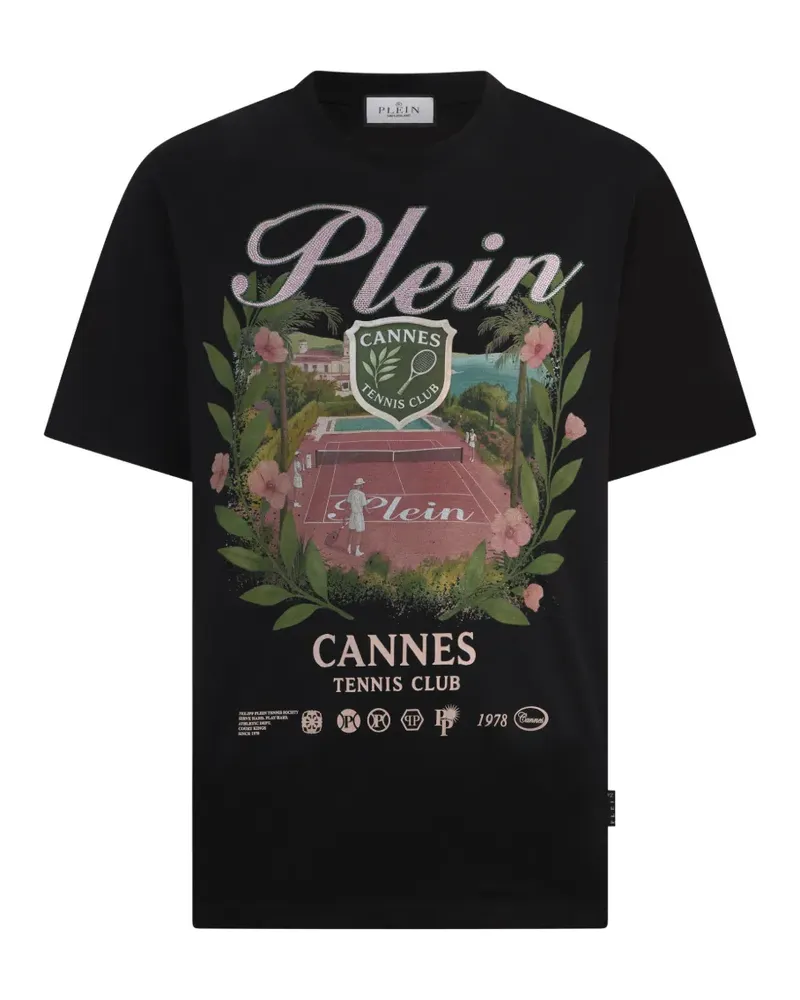 Philipp Plein Cannes Tennis Club T-Shirt - Schwarz Schwarz