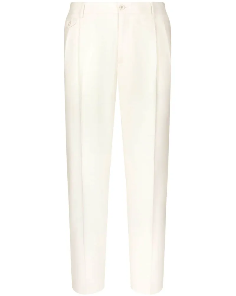 Dolce & Gabbana Klassische Tapered-Hose - Weiß Weiß