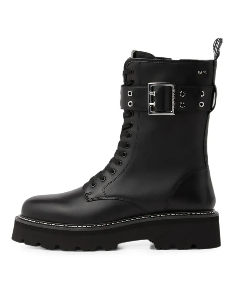 Karl Lagerfeld Kyla Schnürstiefel - Schwarz Schwarz