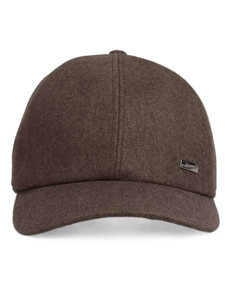 Herno logo-plaque flannel cap - Braun Braun