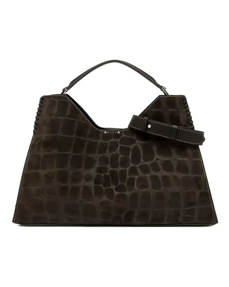 Gianni Chiarini Aurora Schultertasche in Kroko-Optik - Braun Braun