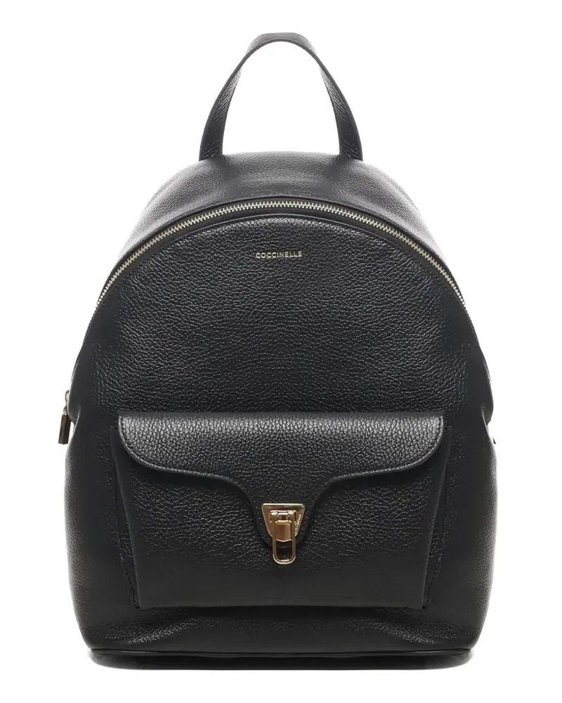 Coccinelle Beat Rucksack mit Klappentasche - Schwarz Schwarz