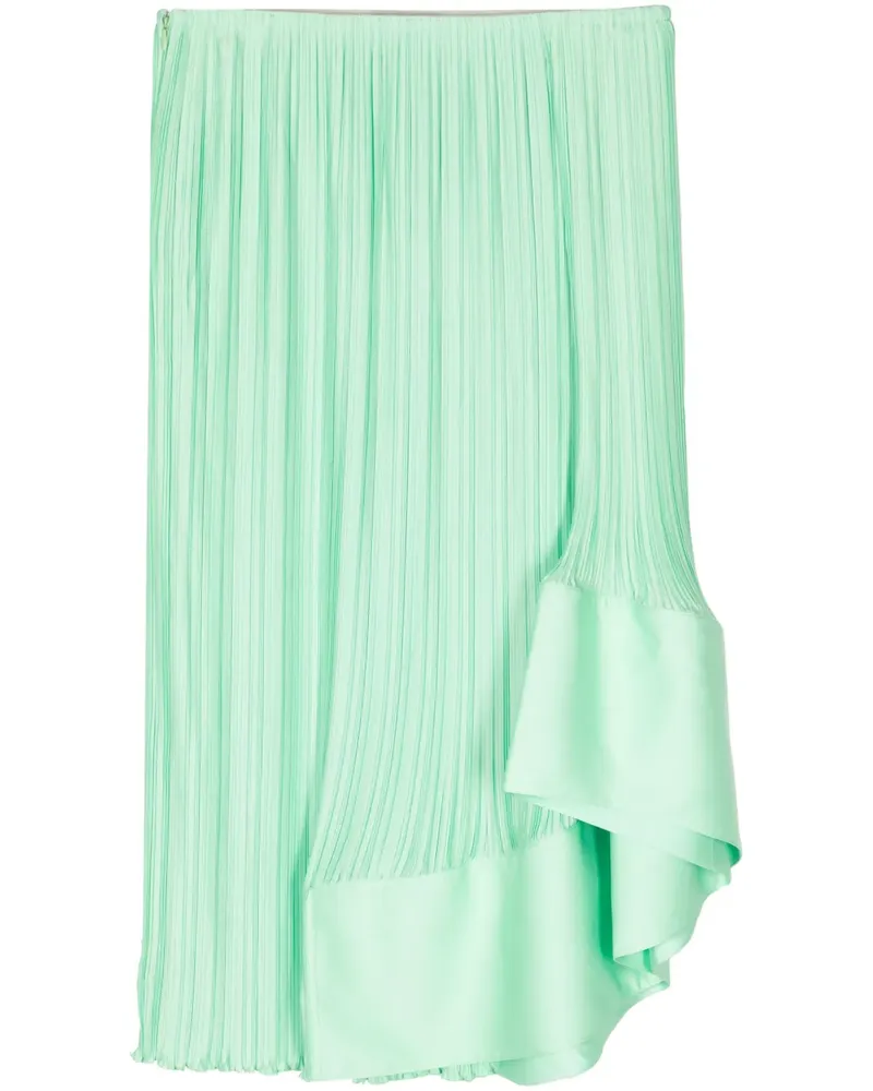 Lanvin Asymmetrischer Faltenrock - Grün Grün