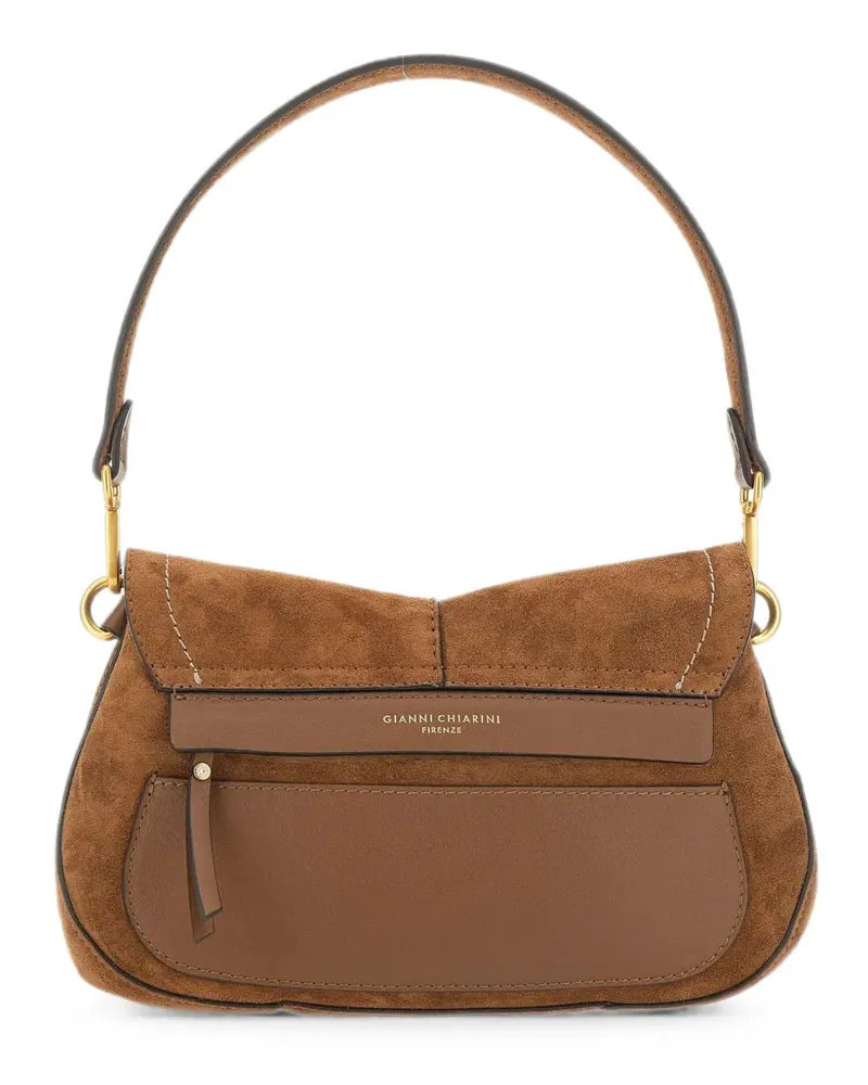 Gianni Chiarini medium Helena Round suede tote bag - Braun Braun