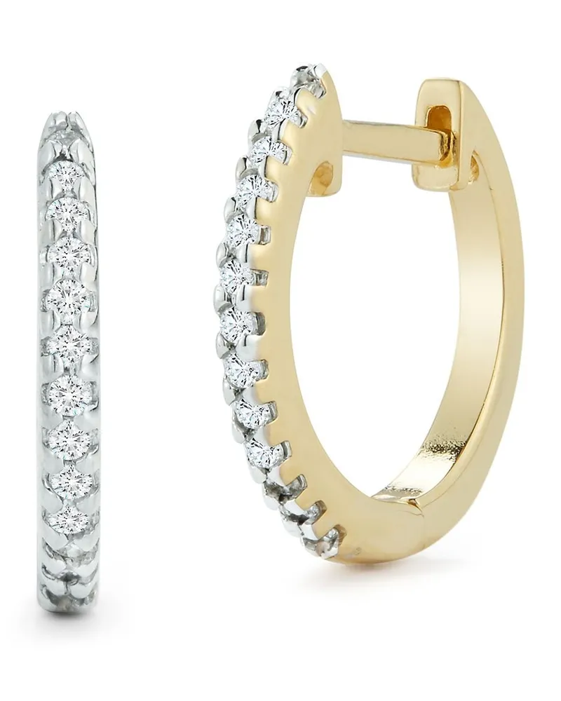 MATEO 14kt Gelbgoldohrringe mit Diamanten Gold