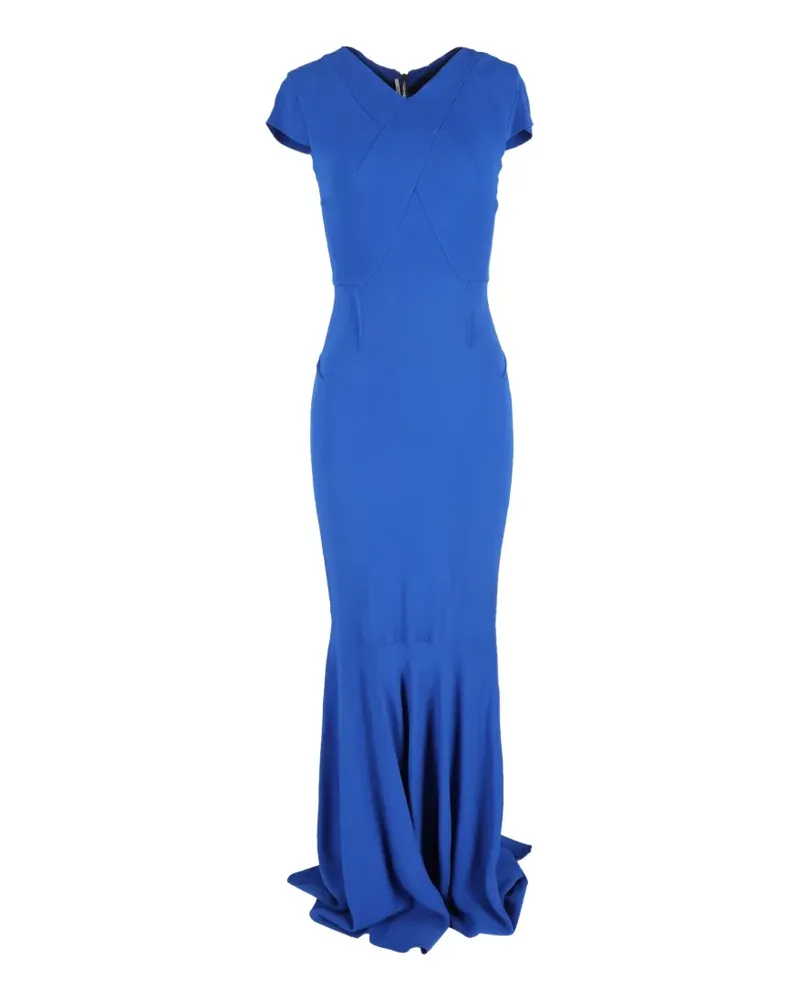 Roland Mouret Valey V-neck maxi dress - Blau Blau
