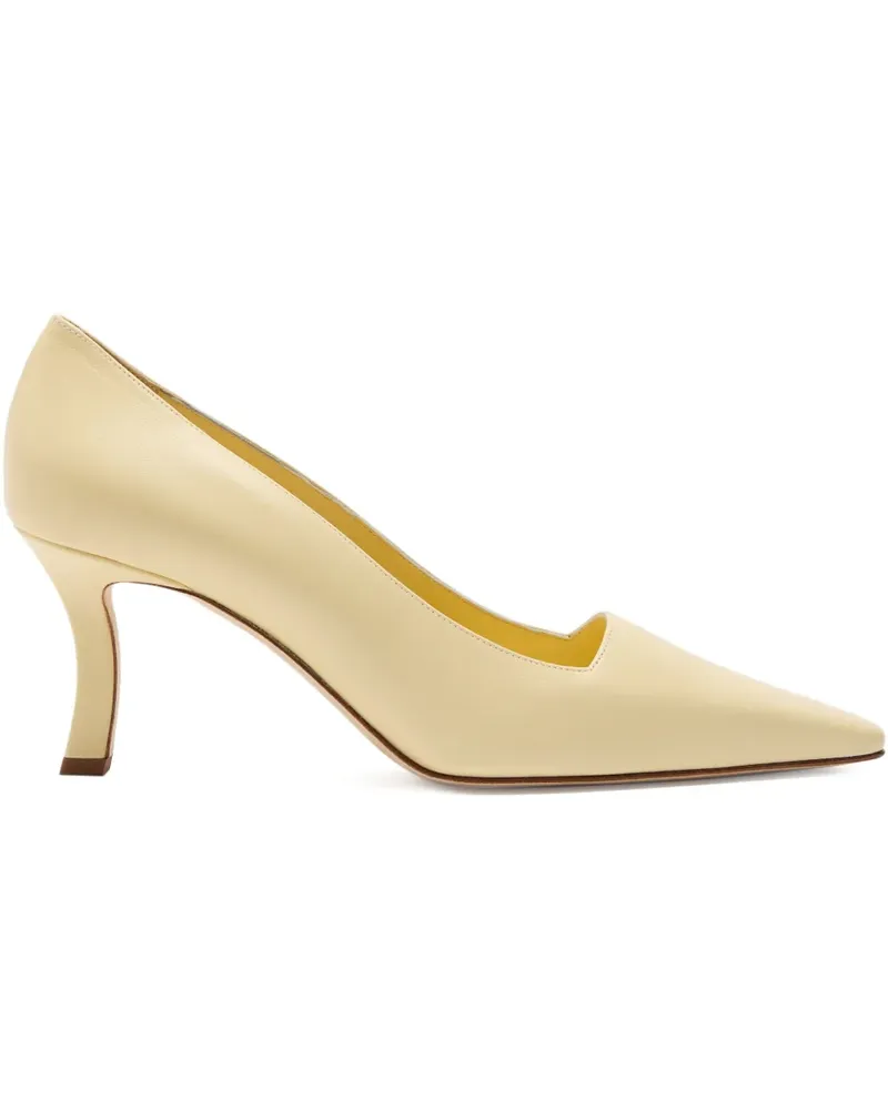 Manolo Blahnik Moiralo Pumps mit spitzer Kappe 70mm - Gelb Gelb