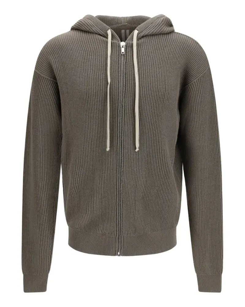 Rick Owens Gerippter Aries Hoodie - Grau Grau