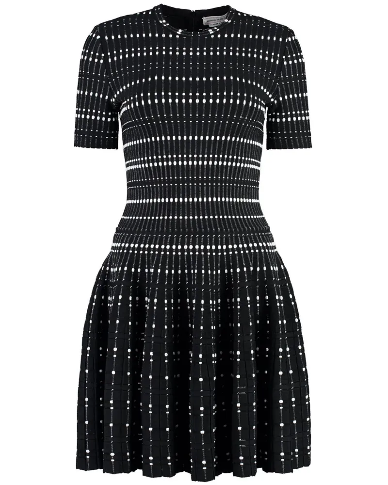 Alexander McQueen Gestricktes Minikleid - Schwarz Schwarz