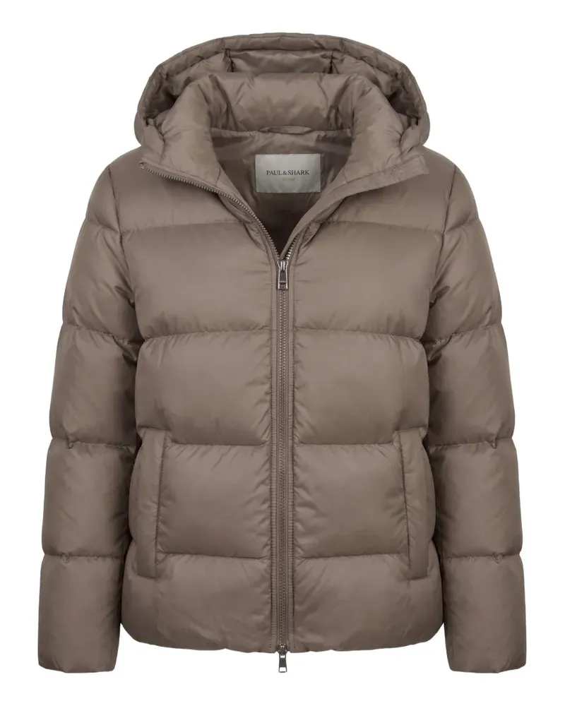 Paul & Shark quilted hooded puffer jacket - Nude Nude