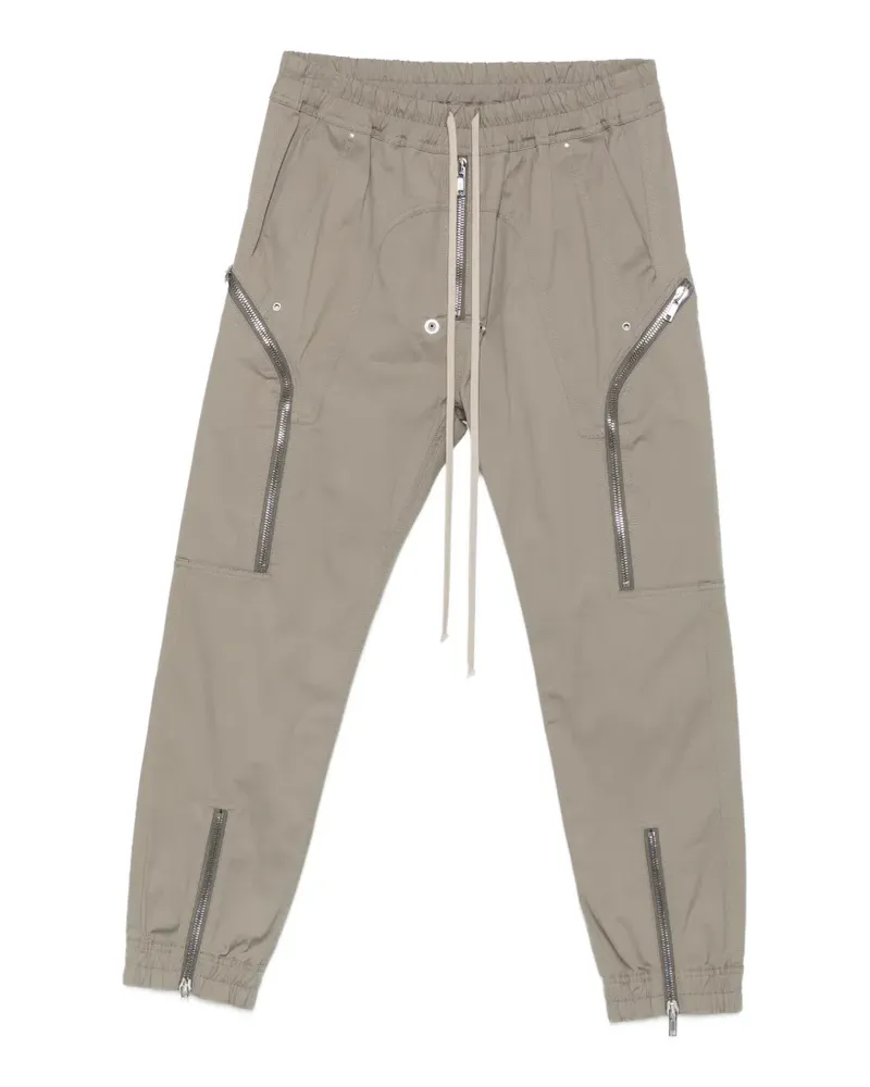 Rick Owens zip-detail drawstring trousers - Grau Grau