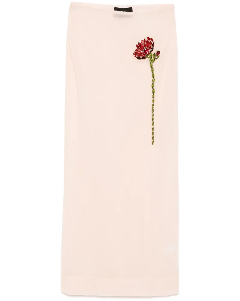 Simone Rocha Semi-transparenter Rock - Orange Orange