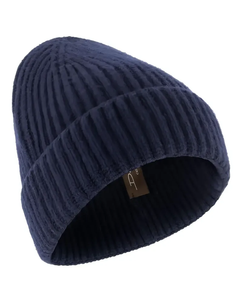 Doriani ribbed beanie hat - Blau Blau