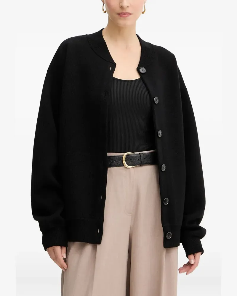 HUGO BOSS Geknöpfter Cardigan - Schwarz Schwarz