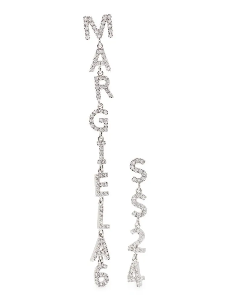 Maison Margiela Ohrringe mit Logo - Silber Silber